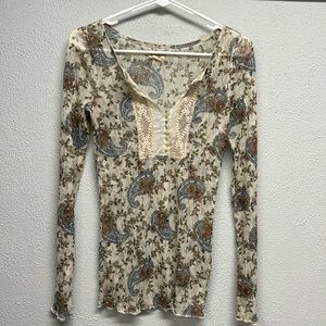 Denim & Supply long sleeve lace shirt